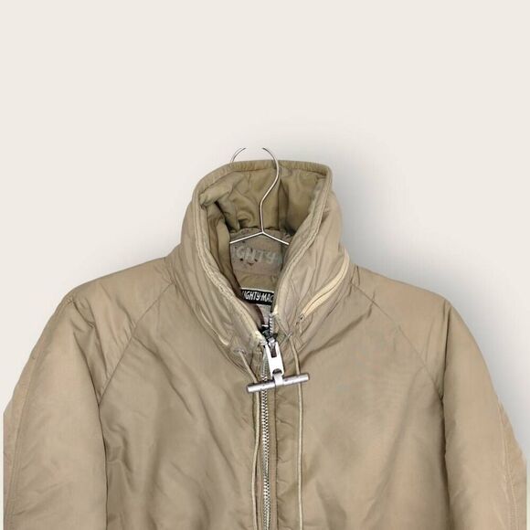 Vtg 90s | Mighty‎ Mac Jacket Mens Sz 38 | Tan Quilted Lined Coat Puffer Goose - Picture 3 of 12